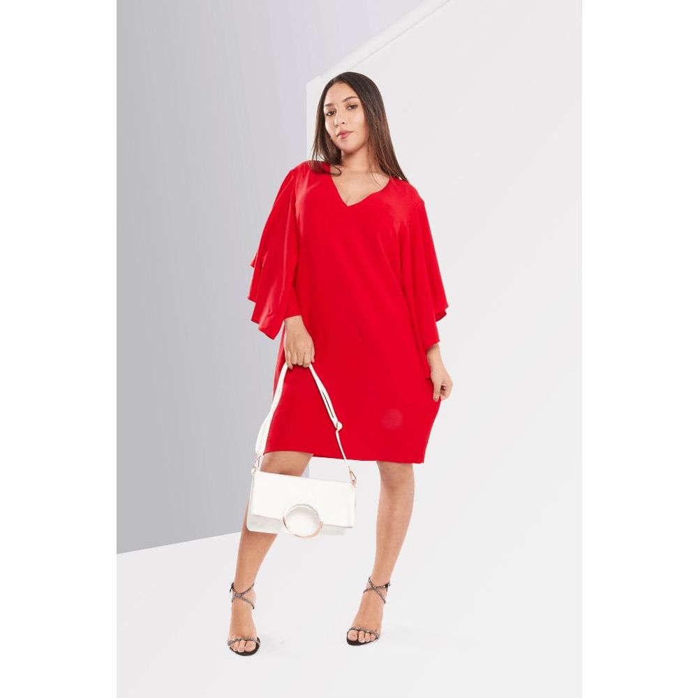 Lauren Ralph Lauren Women's Ruffle-Sleeve Cocktail Dress - Lipstick Red 8